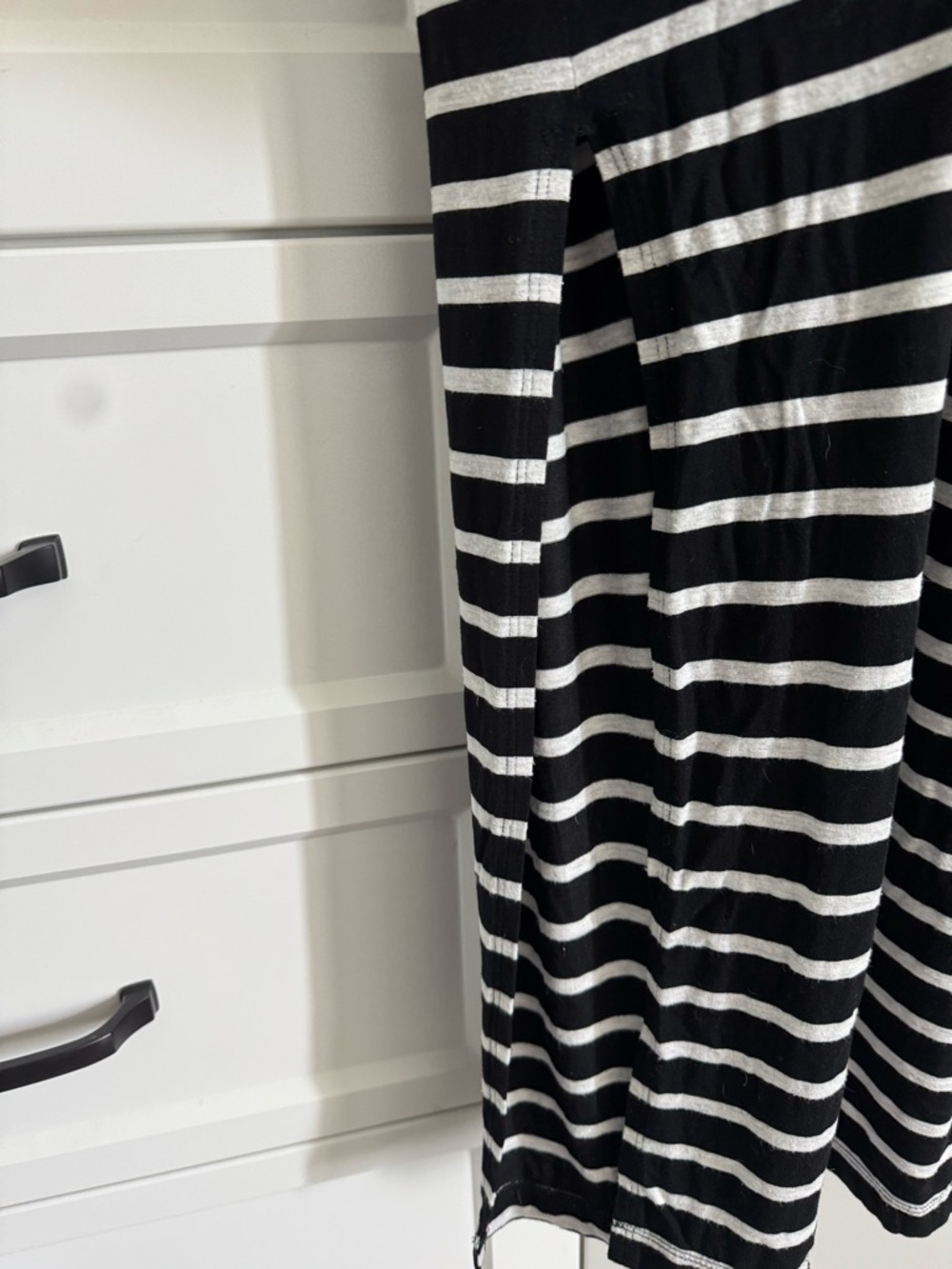 J. Crew Black and White Striped Sleeveless Maxi Dress - Picture 3 of 4